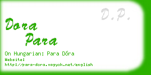 dora para business card