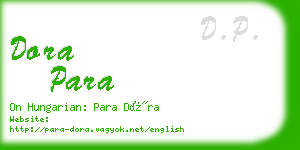 dora para business card